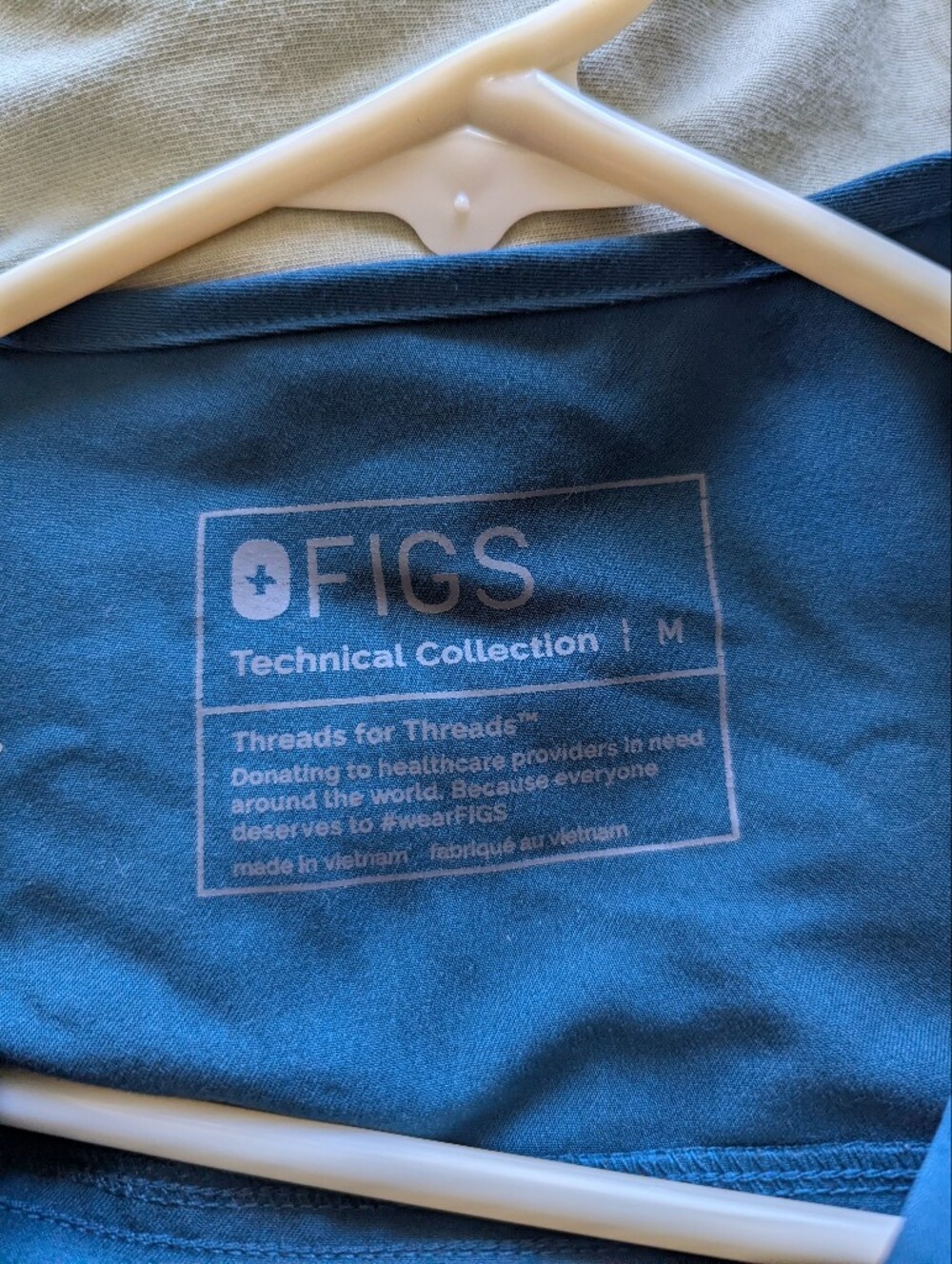 Figs Scrubs Jumpsuit Blue Rafaela Wide Leg Teal Pink Drawstring Medium - Picture 4 of 6